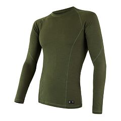 SENSOR MERINO DF pánské triko dl.rukáv safari green