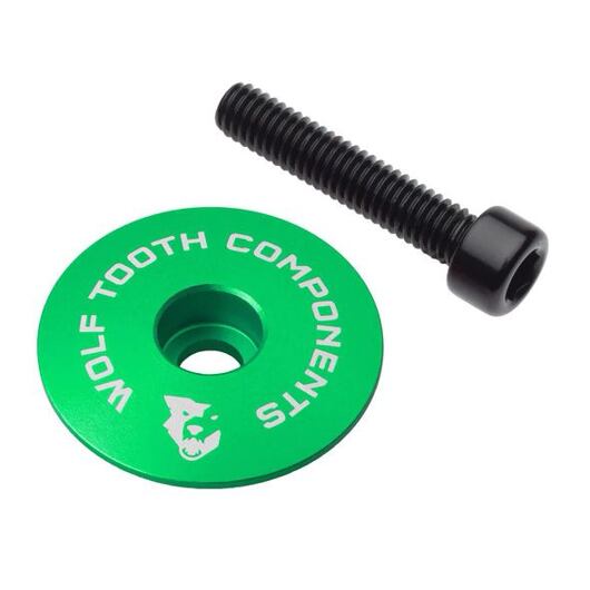 WOLF TOOTH krytka ULTRALIGHT STEM CAP Flat zelená