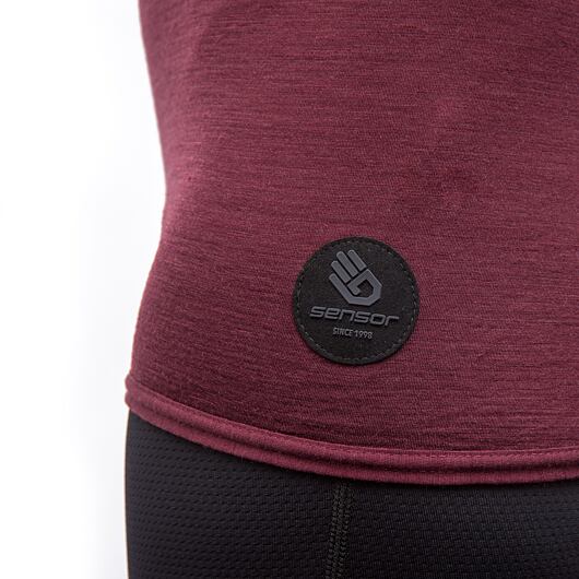 SENSOR MERINO AIR dámské triko bez rukávu port red