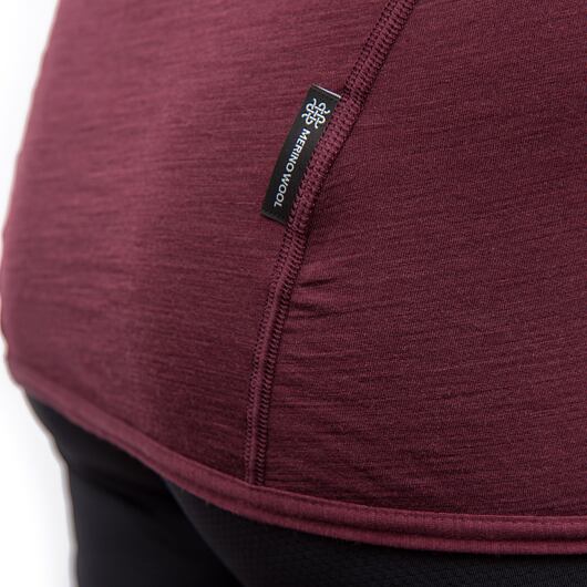 SENSOR MERINO AIR dámské triko bez rukávu port red